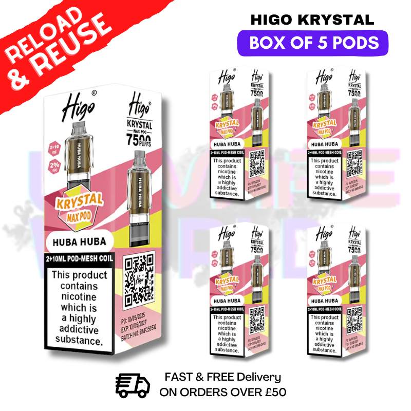 Huba Huba Krystal Higo Max Replacement Pods BOX OF 5 - ukvapeworld