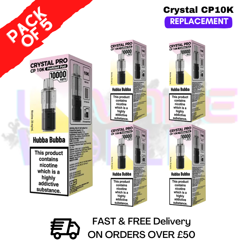 Hubba Bubba CP Pro 10K Replacement Pods Box Of 5 - ukvapeworld