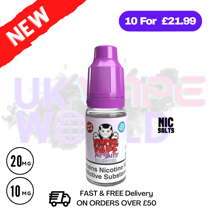 Shop Vampire Vape Ice Menthol 10ml Nic Salt - UK Vape World