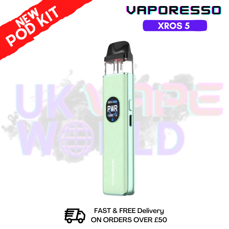 shop Jade Green Vaporesso Xros 5 Refillable Pod Vape Kit - ukvapeworld