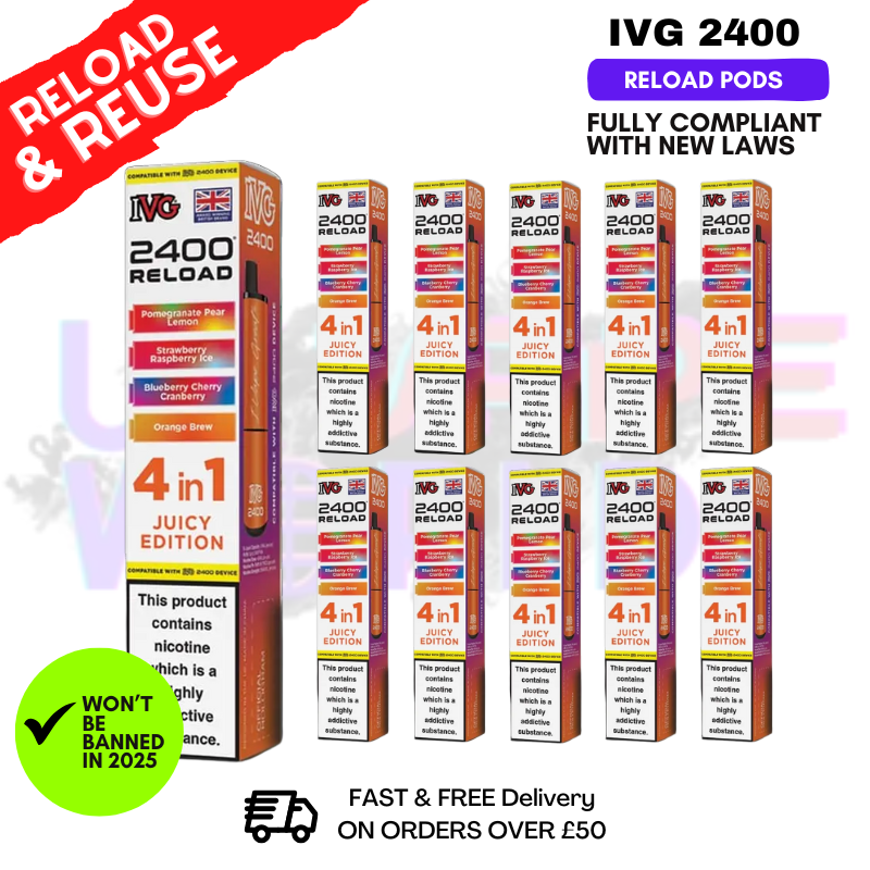 Juicy Edition IVG 2400 RELOAD Pods - Box Of 10
