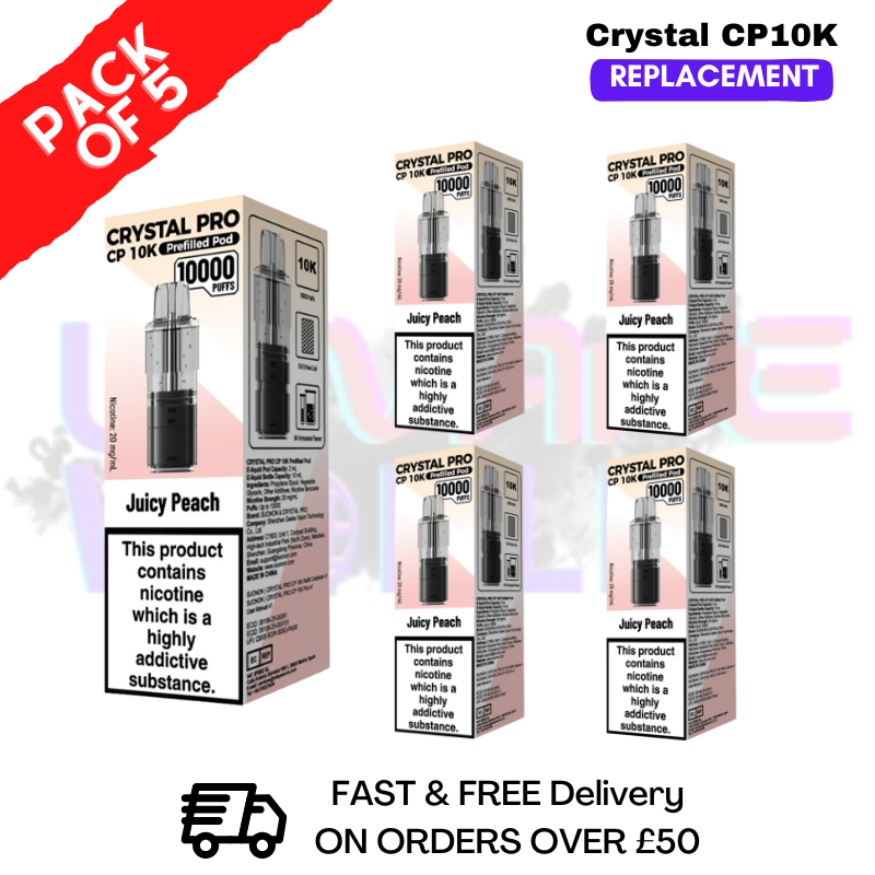 Juicy Peach CP Pro 10K Replacement Pods Box Of 5 - ukvapeworld