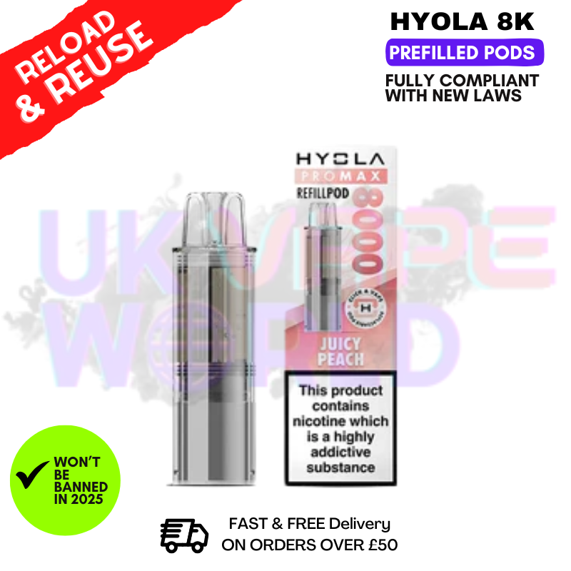 shop Juicy Peach Hyola Pro Max 8000 Replacement Pod - ukvapeworld