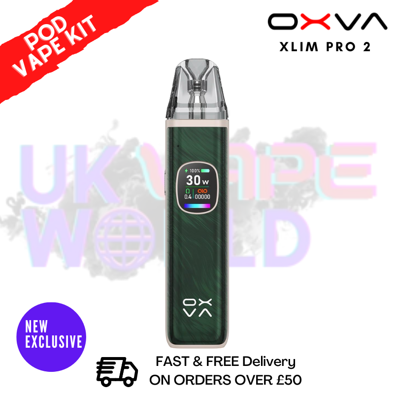 Shop Jungle Green Oxva Xlim Pro 2 Pod Kit + Free 100ML Liquid - UK Vape World