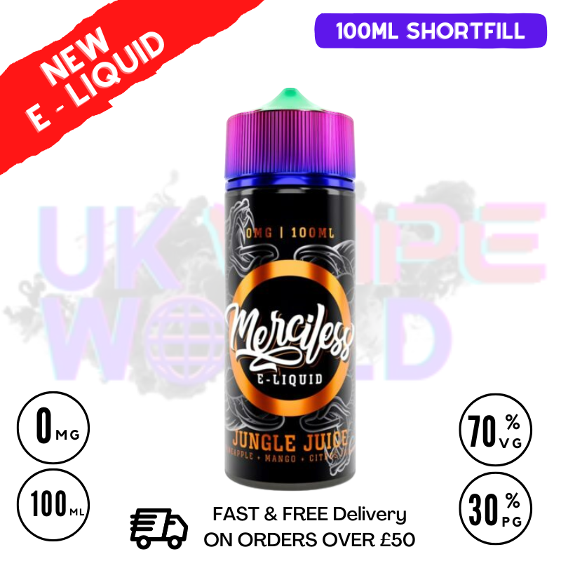 Jungle Juice Merciless Shortfill Juice 100ML Eliquid-ukvapeworld