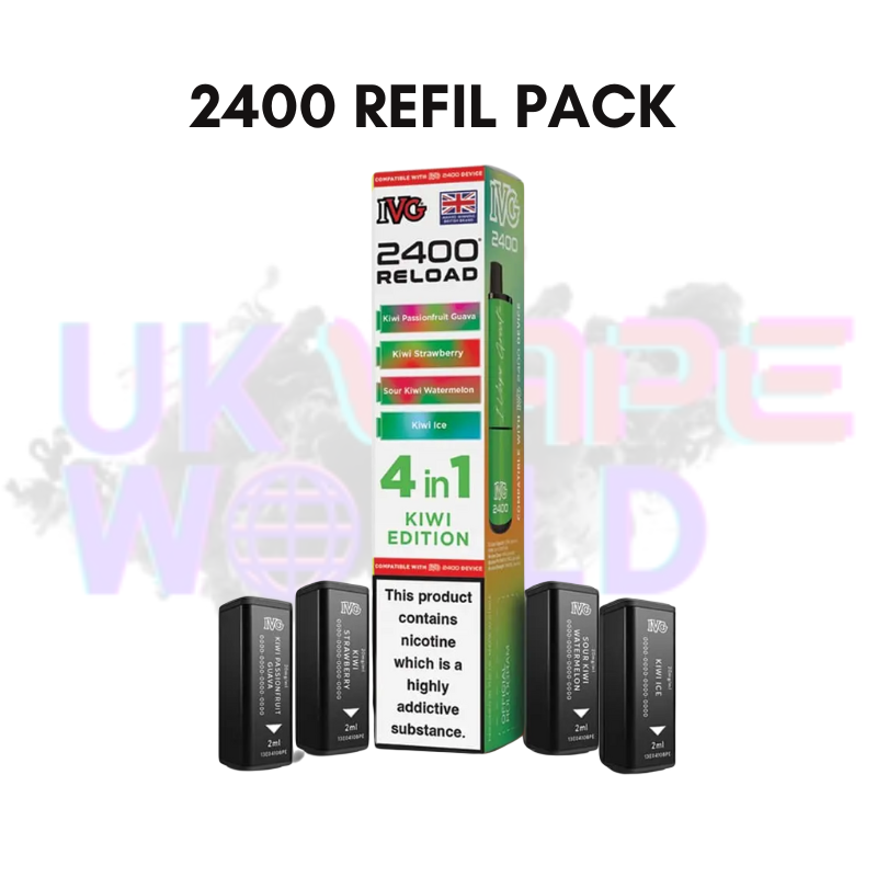 Kiwi Edition IVG 2400 RELOAD Pods - Box Of 10
