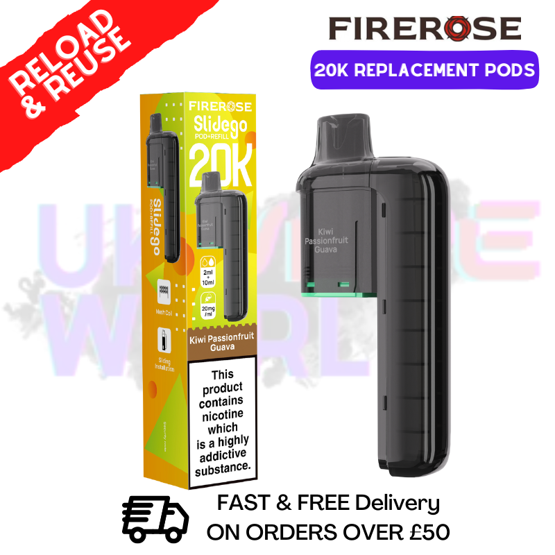 Kiwi Passionfruit Guava Firerose SlideGo 20K Replacement Pods