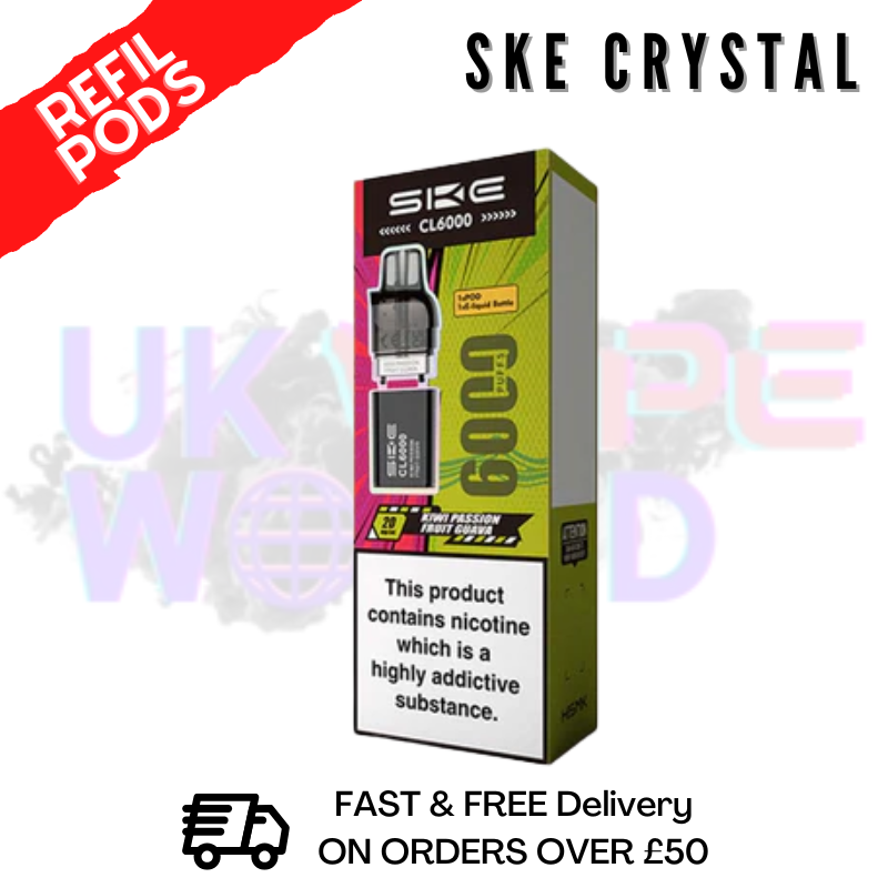 Kiwi Passionfruit Guava SKE CL6000 Replacement Prefilled Pod - ukvapeworld