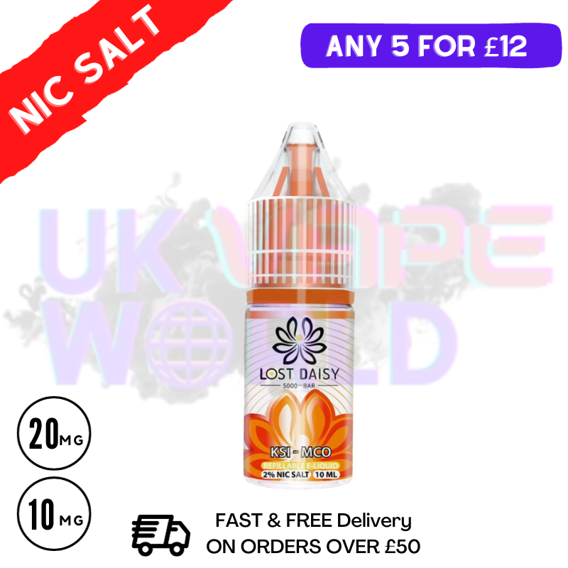 KSI MCO LOST Daisy Nic Salt 10ML eLiquid - UK Vape World