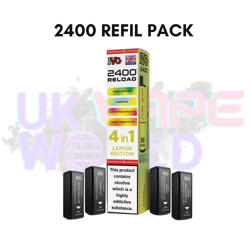 Lemon Edition IVG 2400 RELOAD Pods - Box Of 10