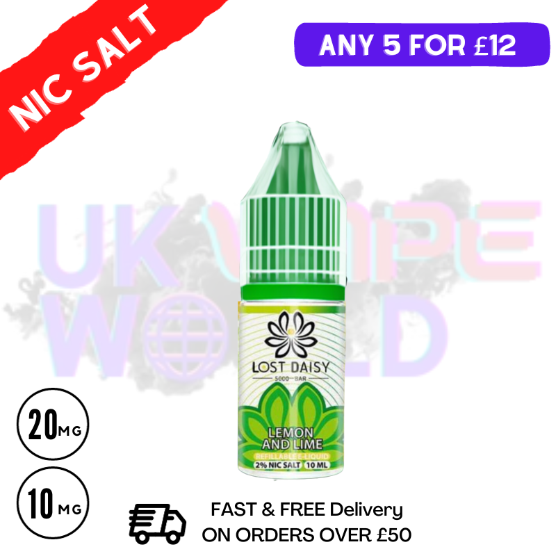 Lemon Lime LOST Daisy Nic Salt 10ML eLiquid - UK Vape World