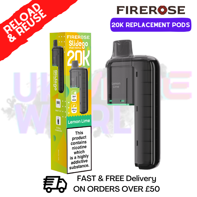 Lemon Lime Firerose SlideGo 20K Replacement Pods