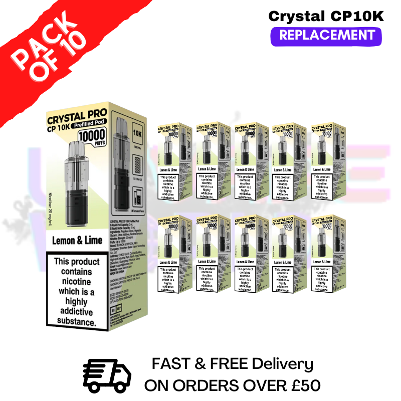Lemon & Lime Crystal Pro CP 10K Replacement Pods Box Of 5 - ukvapeworld
