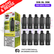 Lemon Lime IVG XL 35K Replacement Pods Box Of 10 - ukvapeworld