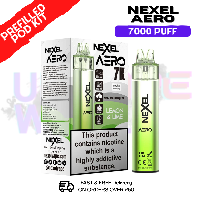 Lemon & Lime Nexel 7000 Puff Pod Kit - ukvapeworld