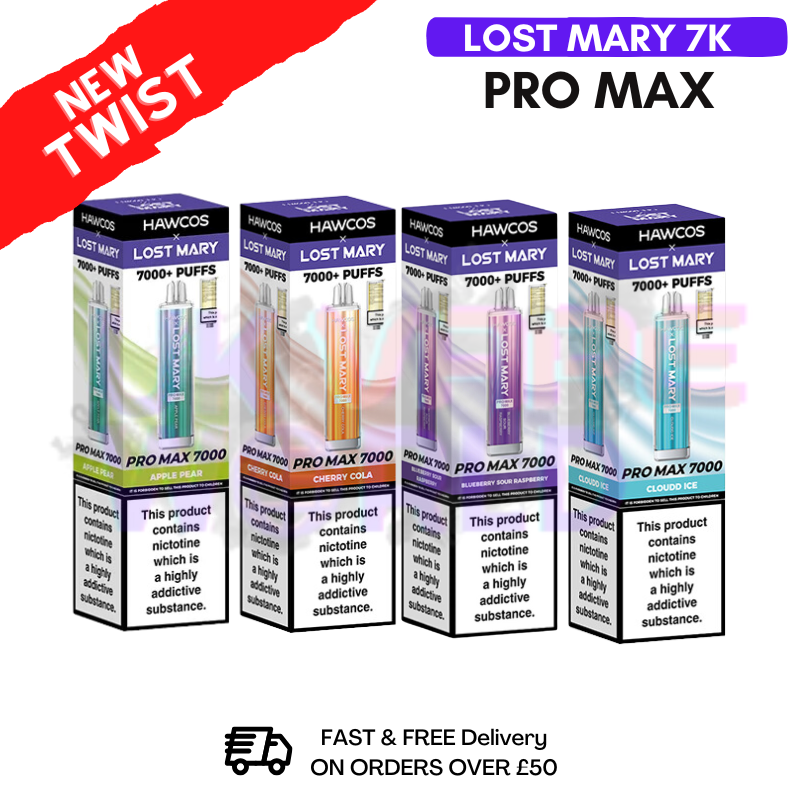 Shop Lost Mary 7K 7000 Puff Pro Max Bar (20MG) - £8.99 - UK Vape World
