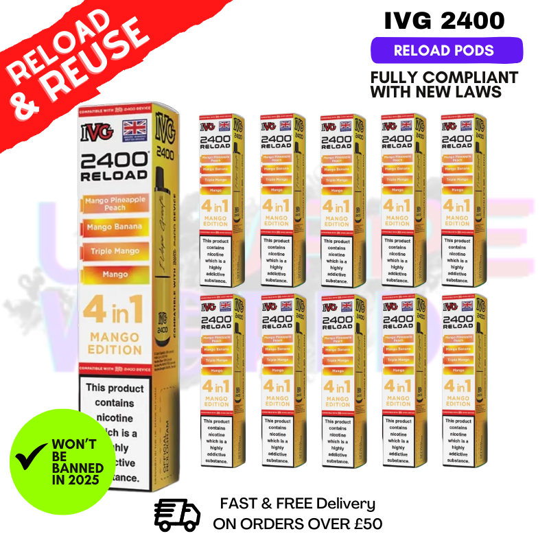 Mango Edition IVG 2400 RELOAD Pods - Box Of 10