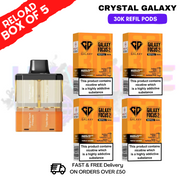 Shop Mango Peach Pineapple Crystal Galaxy 30K Replacement Pods Box Of 5 - Ukvapeworld