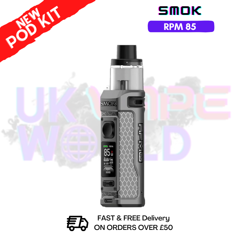 Matte Gun Metal Smok Rpm 85 Pod kit + Free Nic salt (PRICE £29.99) - ukvapeworld