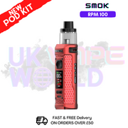 Matte Red Smok Rpm 100 Pod Kit + Free Nic Salt (PRICE £24.99) - ukvapeworld