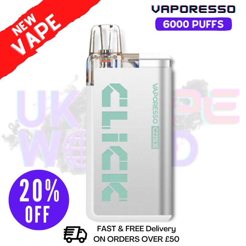 Shop Menthol Vaporesso 6K Coss Click Disposable Kit - ONLY £8.99 - UK Vape World