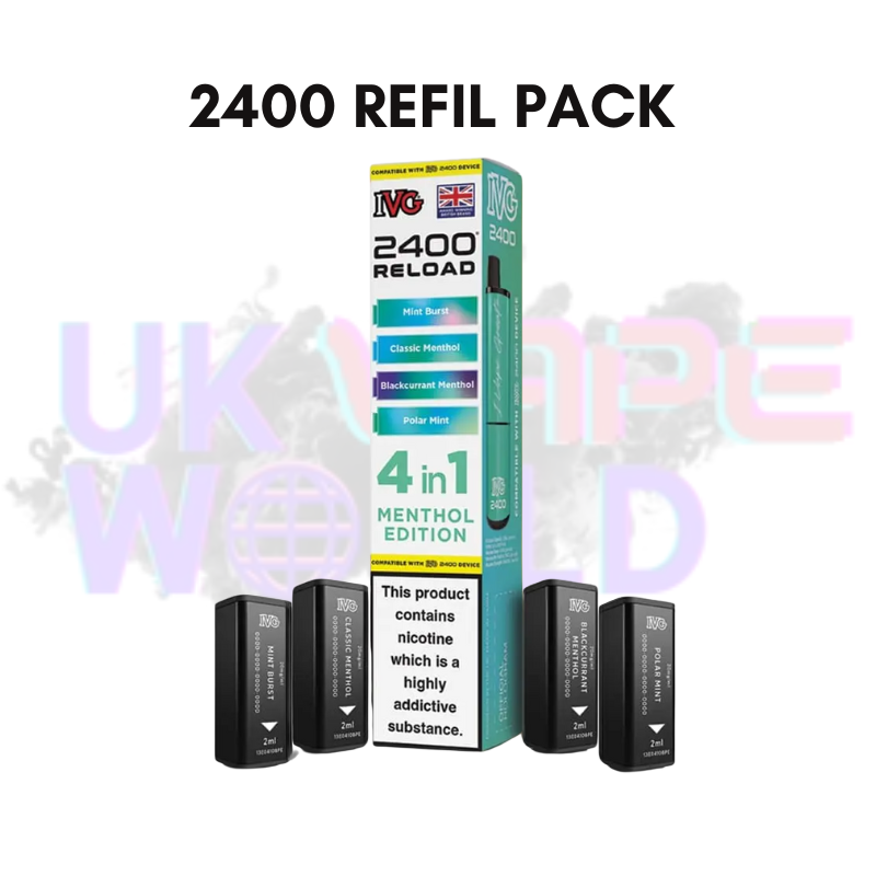 Menthol Edition IVG 2400 RELOAD Pods - Box Of 10
