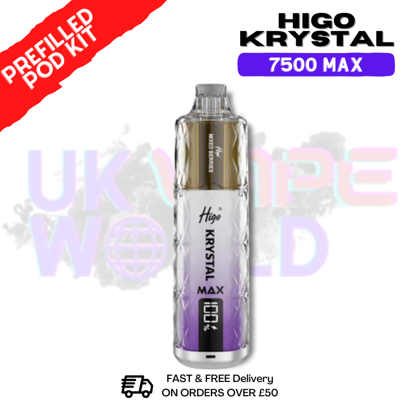 Mixed Berries Krystal Higo 7500 Max Prefilled Pod Kit - ukvapeworld