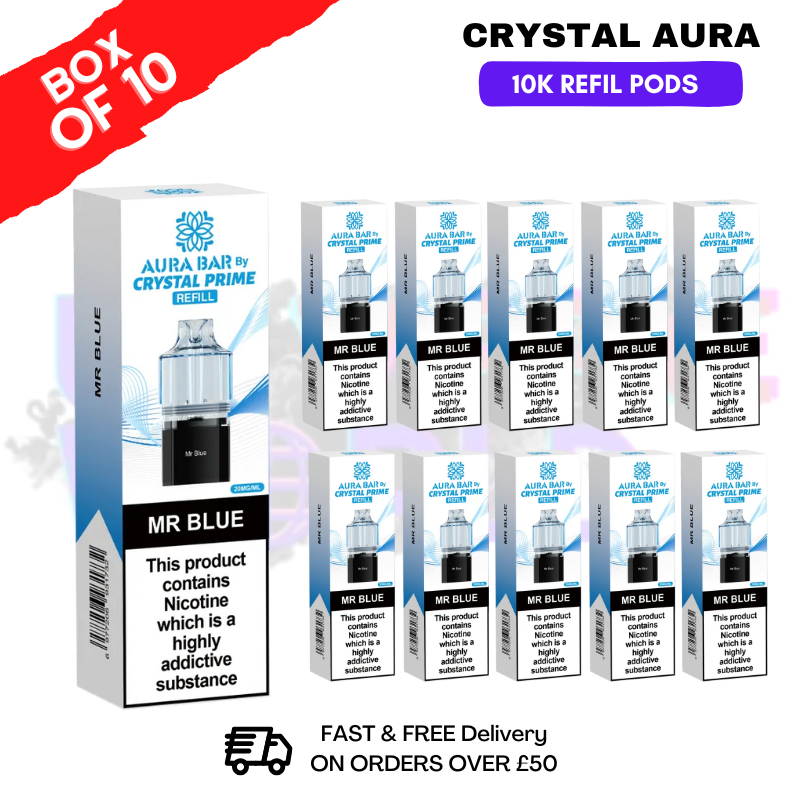 shop Mr Blue Crystal Prime 10K Refil Pods Box Of 10 - ukvapeworld