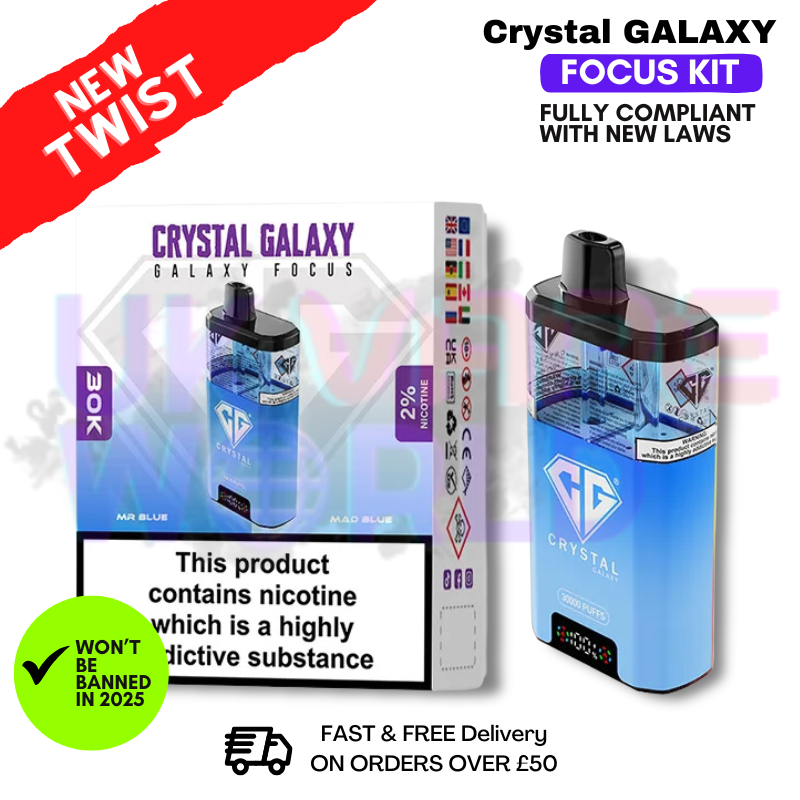 Shop Mr Blue Crystal Galaxy 30K Puff Kit - UK Vape World