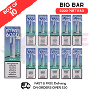 Shop Mr Blue Feoba Big Bar 6000 Puff 6K Box Of 10 - UK Vape World
