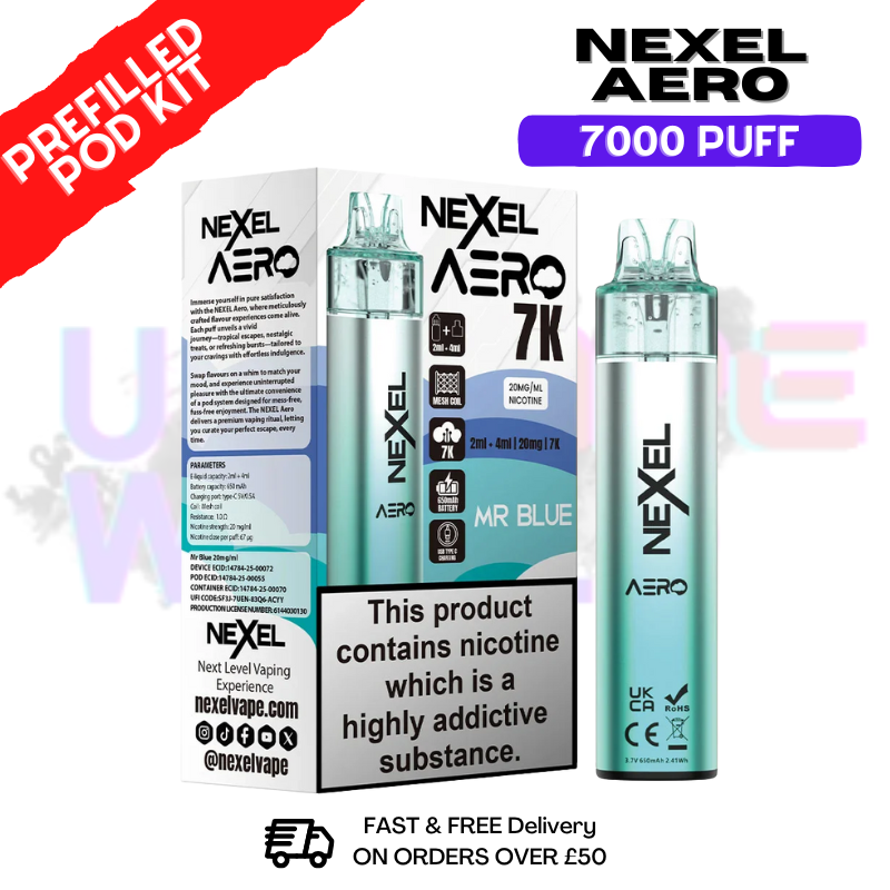 Mr Blue Nexel 7000 Puff Pod Kit