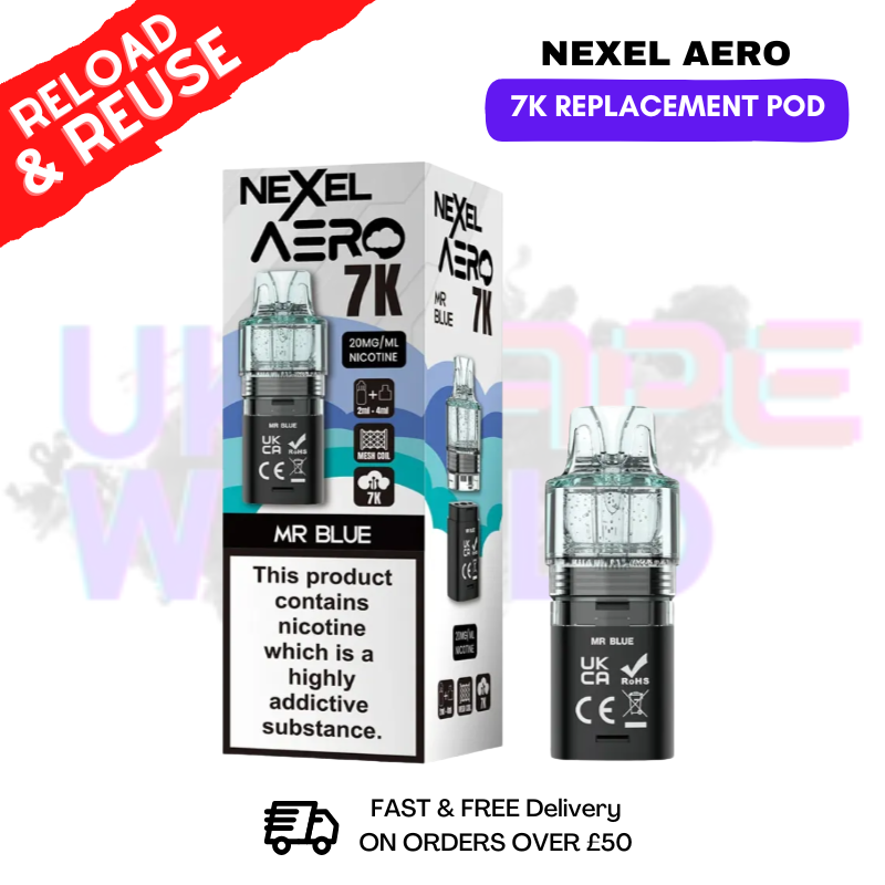 Mr Blue Nexel Aero 7K Replacement Pods - ukvapeworld