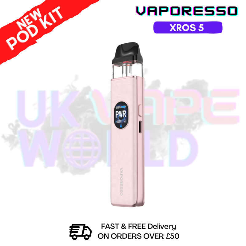shop Opal Pink Vaporesso Xros 5 Refillable Pod Vape Kit - ukvapeworld