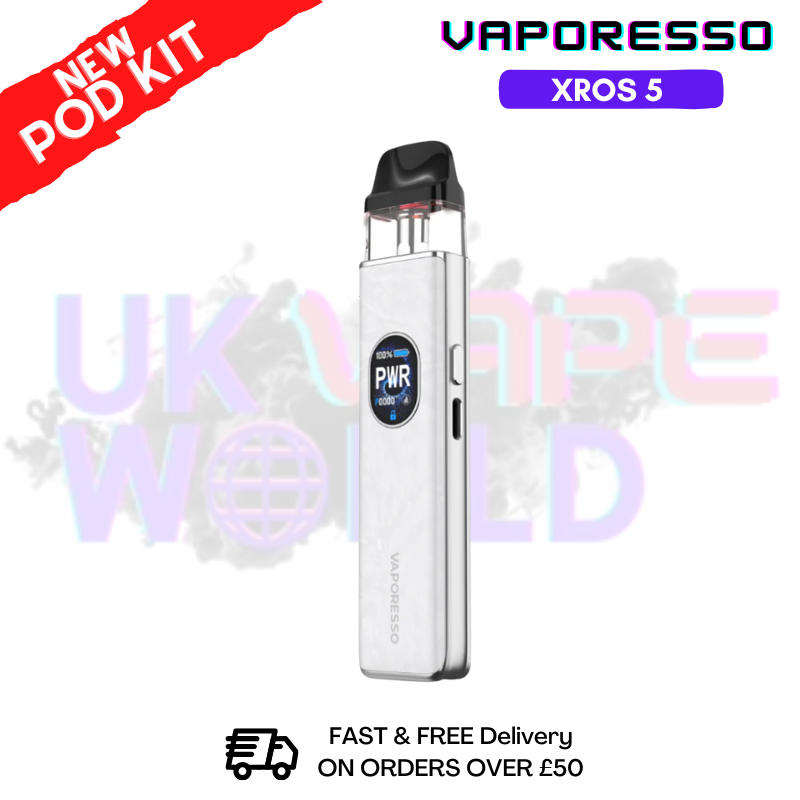 shop Opal White Vaporesso Xros 5 Refillable Pod Vape Kit - ukvapeworld