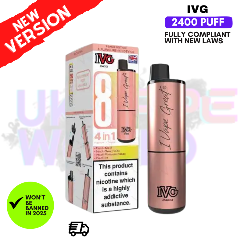 Peach Edition IVG 2400 Prefilled Pod Kit