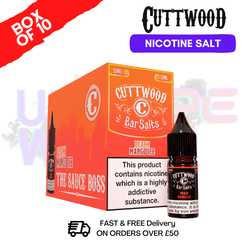 Peach Mango ICE Cuttwood Bar Salt BOX OF 10 - ukvapeworld