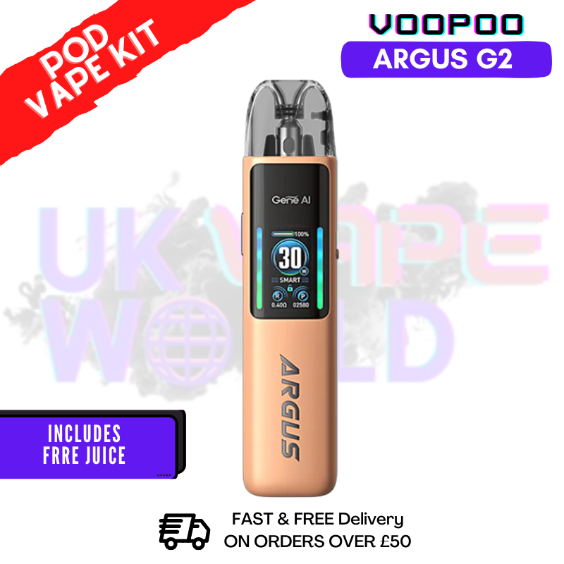 Peachy Beige VooPoo Argus G2 Kit - Only £19.99