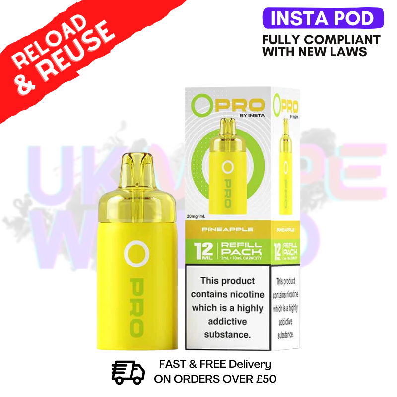 20MG Pineapple Insta O Pro Refil Pack (12ML) - ukvapeworld