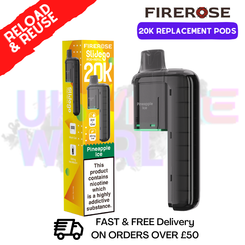 Pineapple ICE Firerose SlideGo 20K Replacement Pods - ukvapeworld