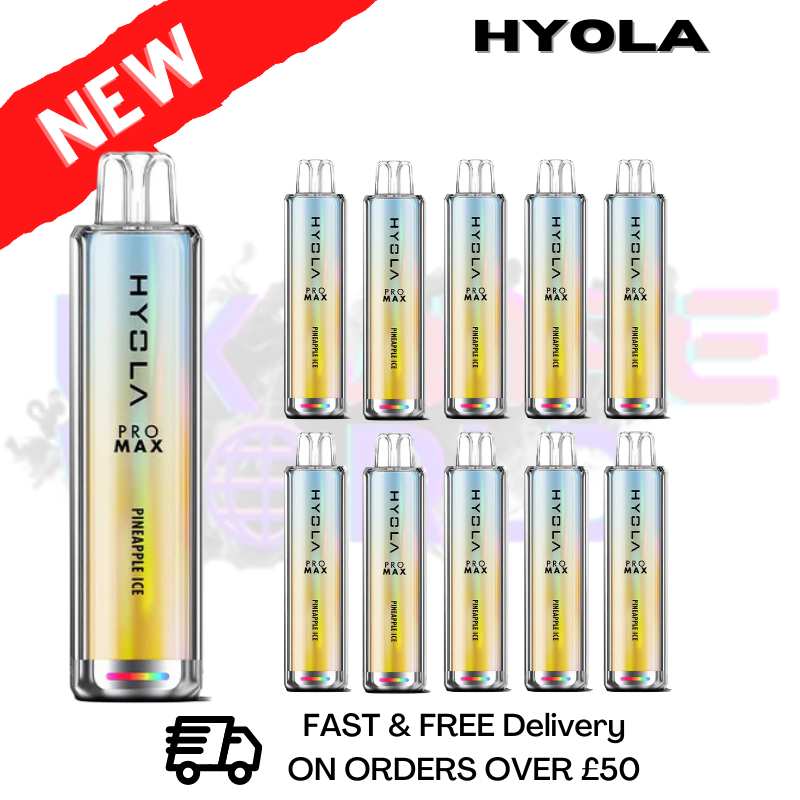 Shop Pineapple Ice Hyola Pro Max 6000 Puff Box Of 10 - UK Vape World