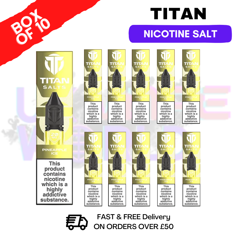 Pineapple Ice Titan 10ml Nic Salt BOX OF 10 - ukvapeworld