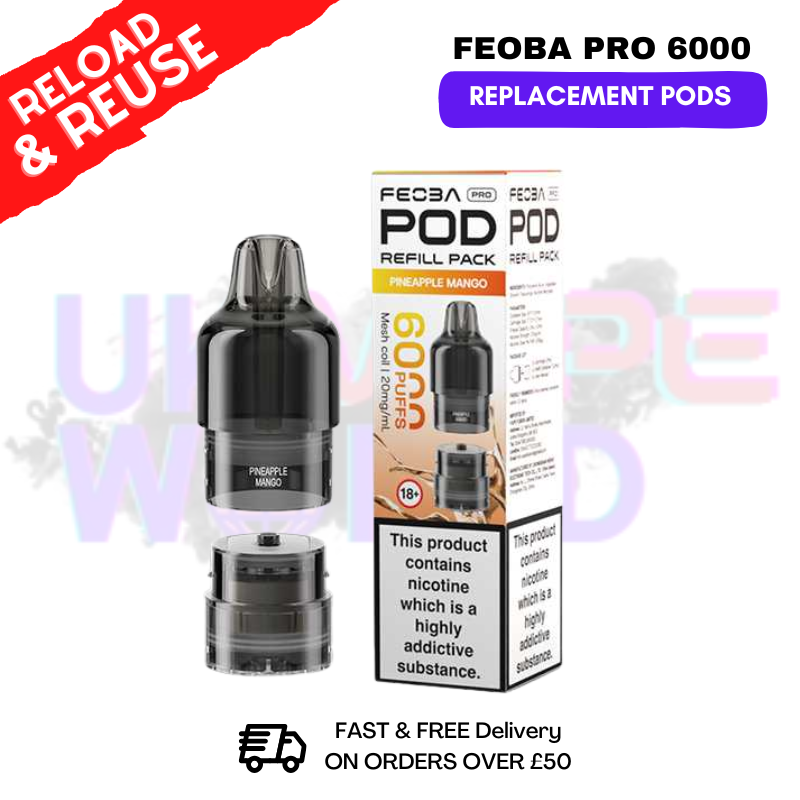 Pineapple Mango FEOBA Pro 6000 Replacement Pods - ukvapeworld