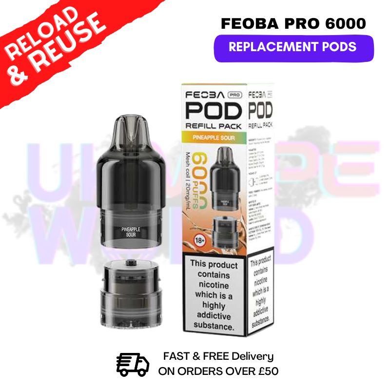 Pineapple Sour FEOBA Pro 6000 Replacement Pods - ukvapeworld