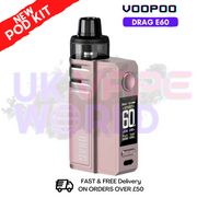 Shop Pink Voopoo Drag E60 pod Kit + Free Nicsalt - ukvapeworld