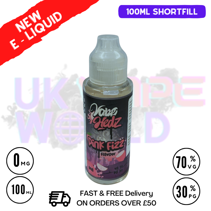 Pink Fizz Vape Hedz 100ml Shortfill Eliquid