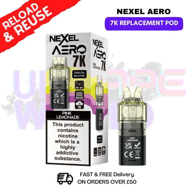 Pink Lemonade Nexel Aero 7K Replacement Pods - ukvapeworld