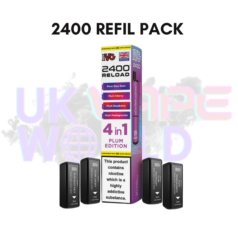 Plum Edition IVG 2400 RELOAD Pods - Box Of 10