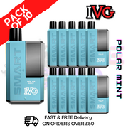 Shop Polar Mint IVG Smart 5500 Puff Kit Pack / Box Of 10 - UK Vape World