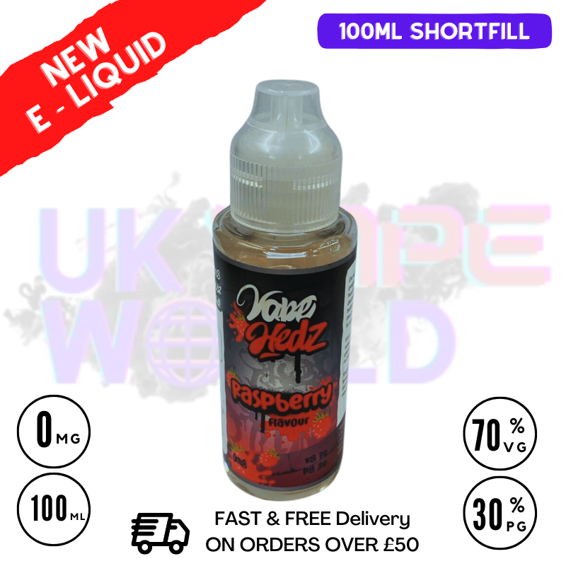 Raspberry Vape Hedz 100ml Shortfill Eliquid