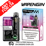 Shop Rasbperry Ice Pop VapenGin Pro Max 8000 Puff 8K Bar - UK Vape World